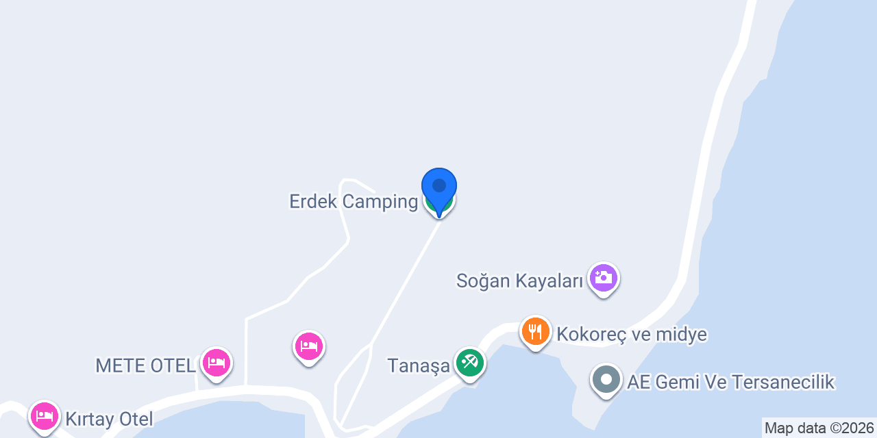 Erdek Camping konumu