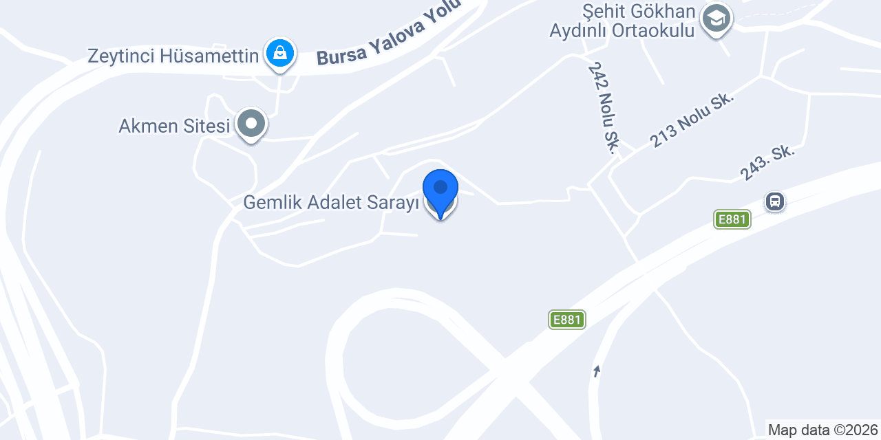 Gemlik Adalet Sarayı konumu