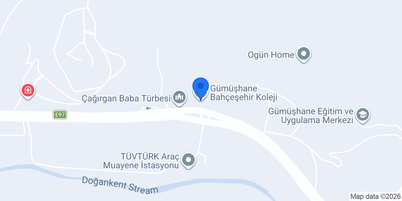 Gümüşhane Bahçeşehir Koleji konumu