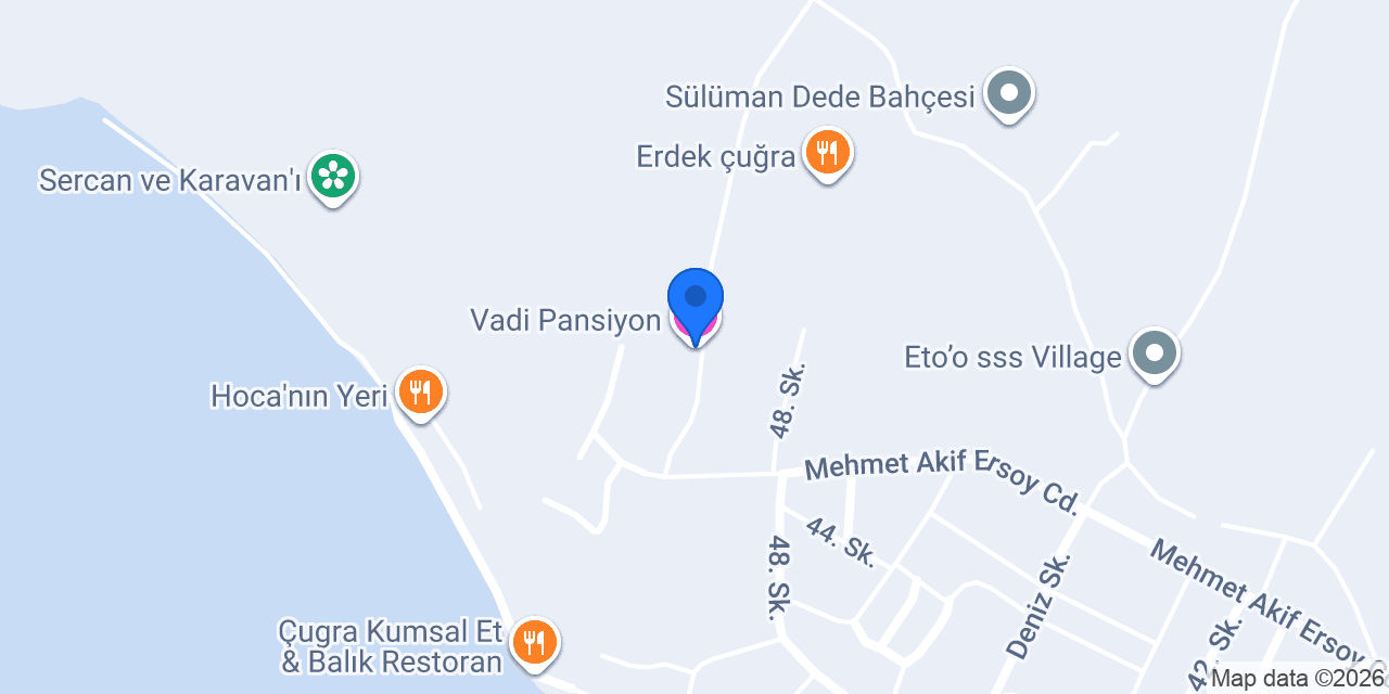 Vadi Pansiyon konumu