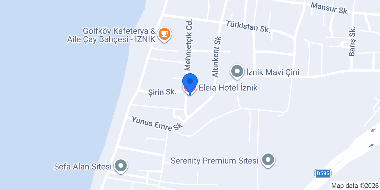 Eleia Hotel İznik konumu