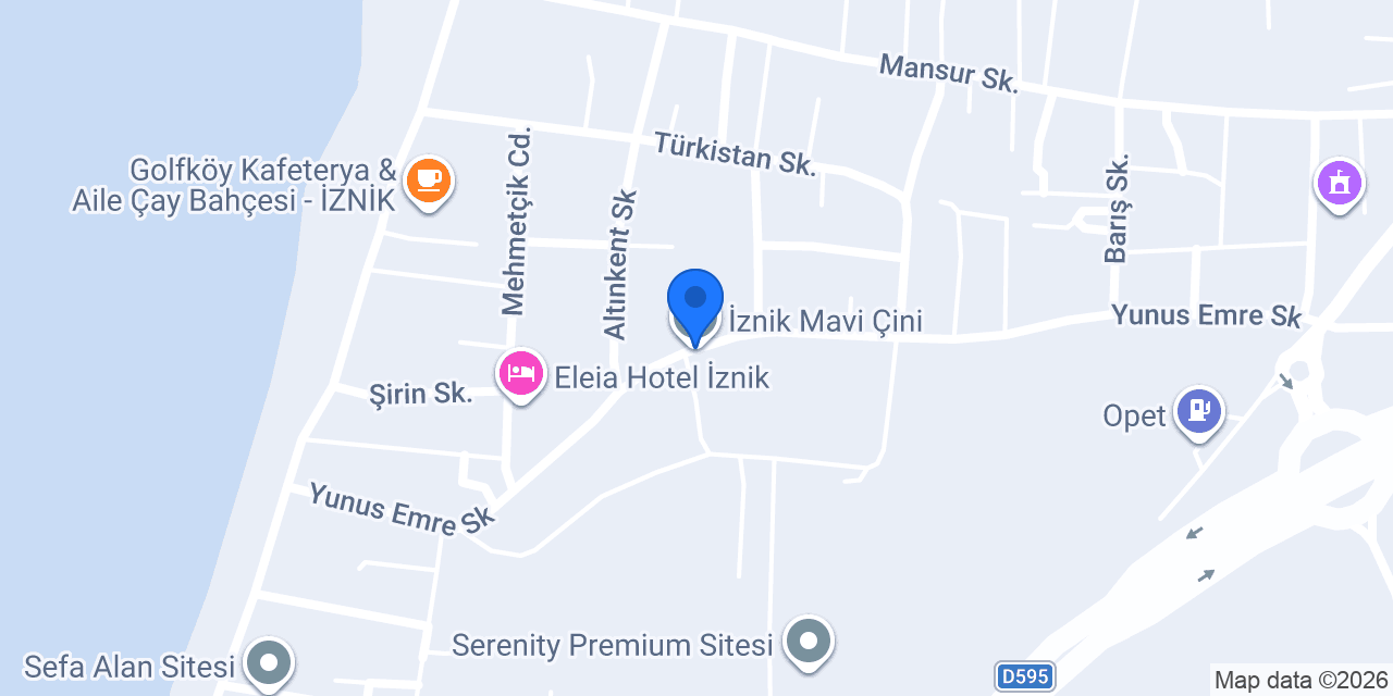 İznik Mavi Çini konumu