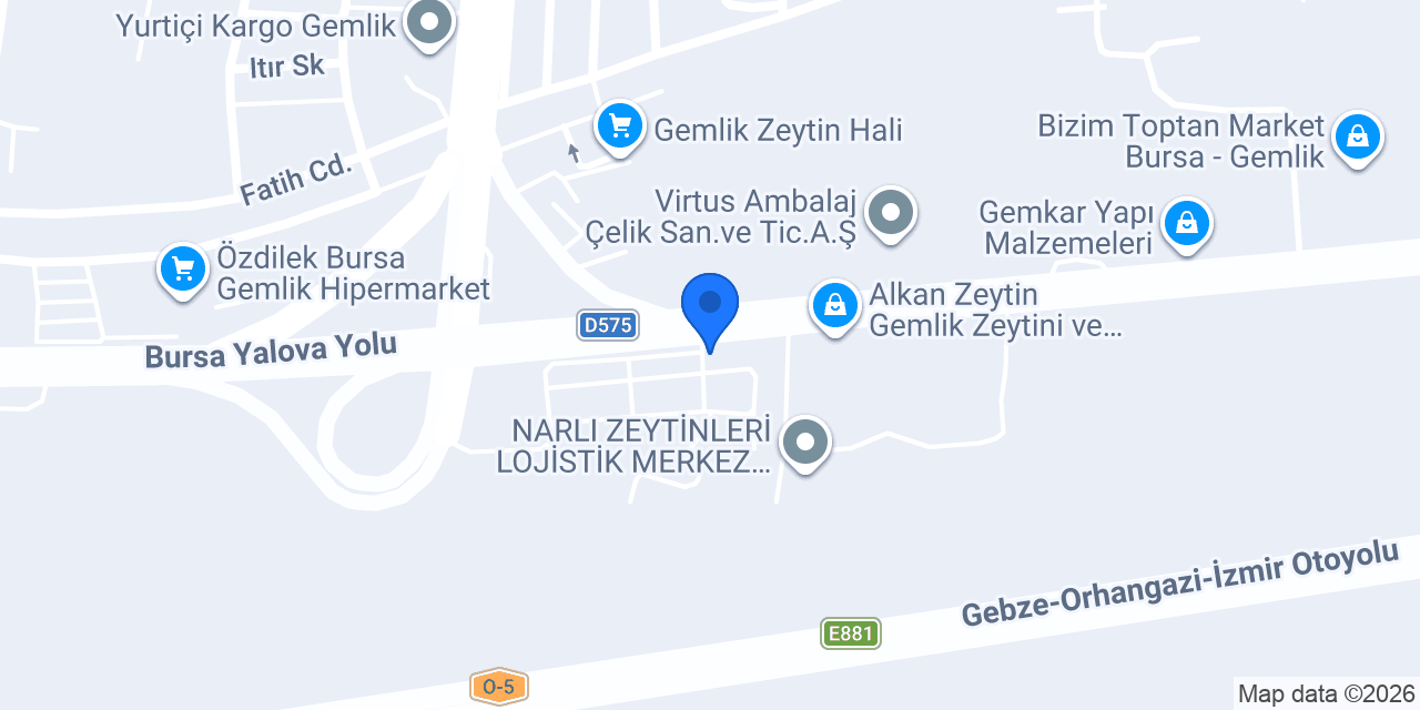 Koral Zeytinleri konumu