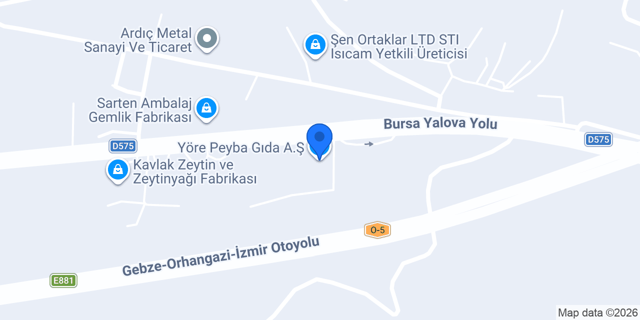 Yöre Peyba Gıda A.Ş. konumu