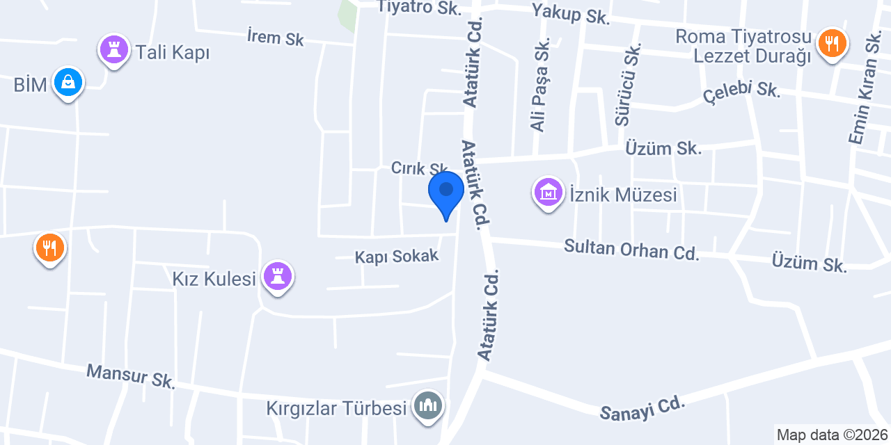 Cila Kutusu Studio İznik konumu
