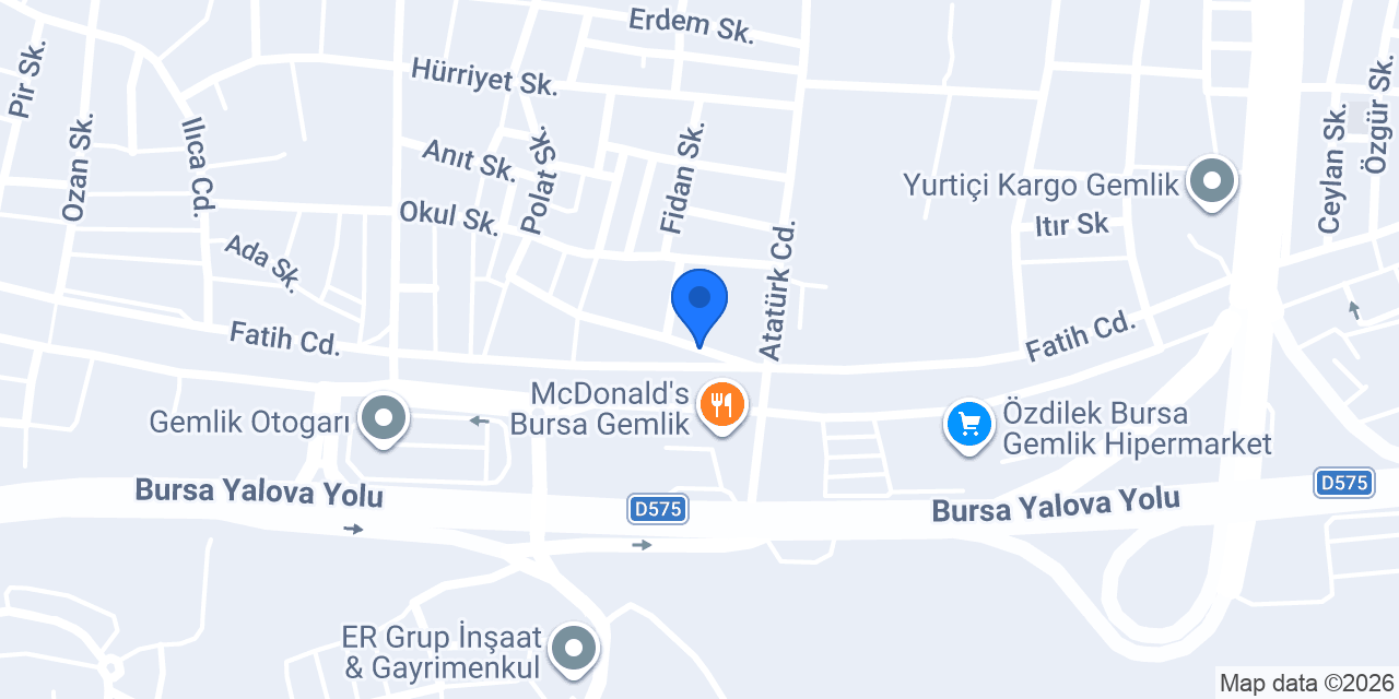 Güler İnşaat Satış Ofisi konumu