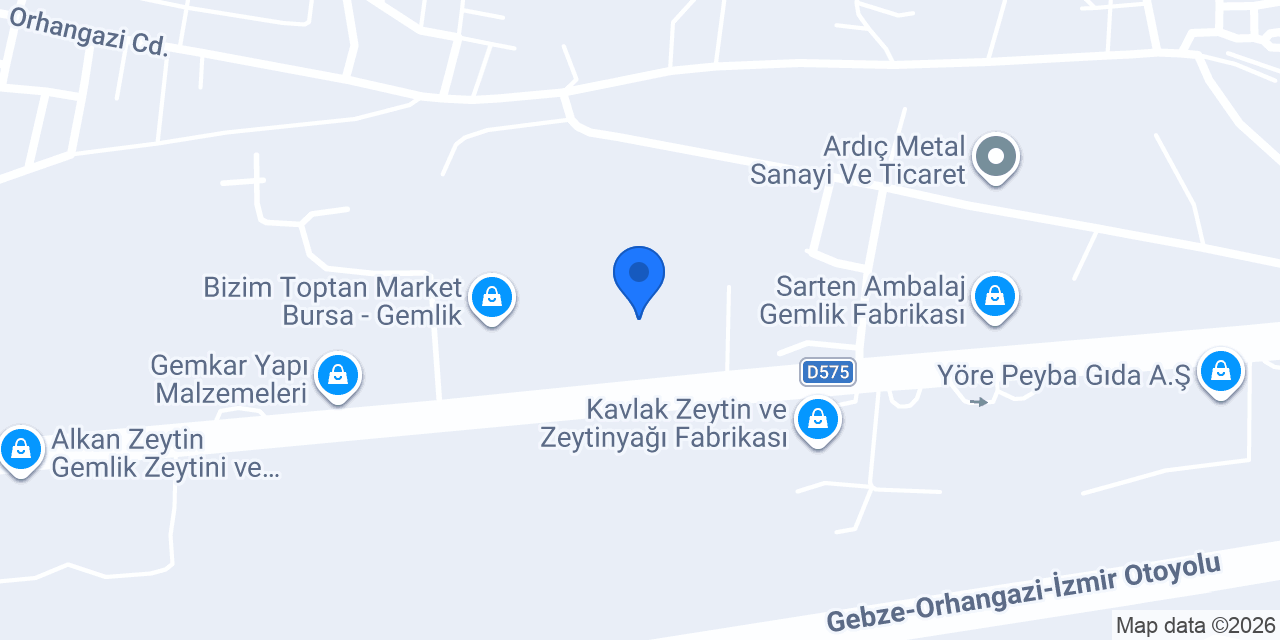 Baktat Gıda San. Tic. Aş konumu
