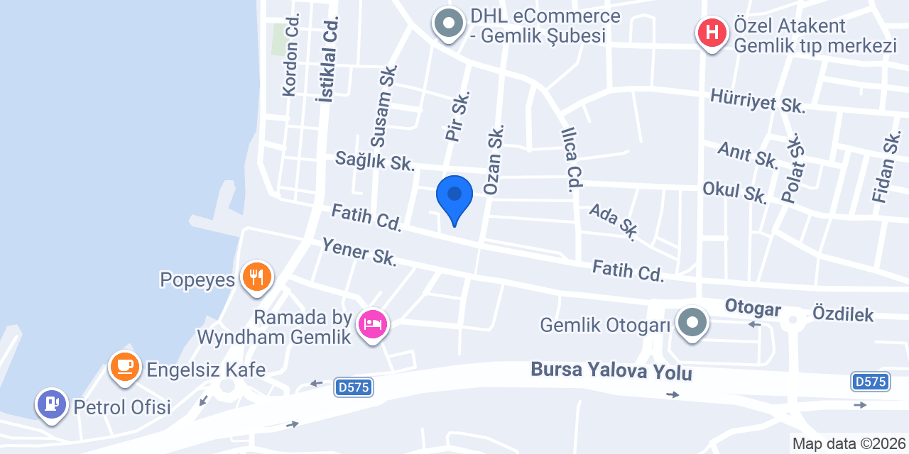Buski Gemlik Şube Müdürlüğü konumu