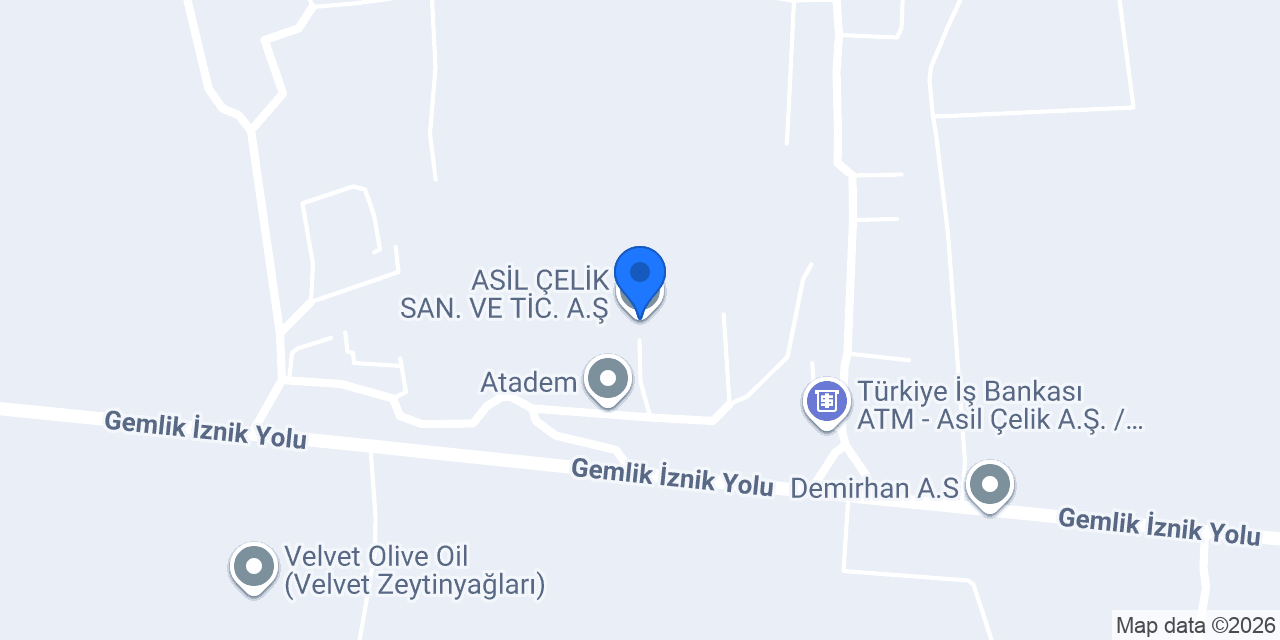 ASİL ÇELİK SAN. VE TİC. A.Ş. konumu