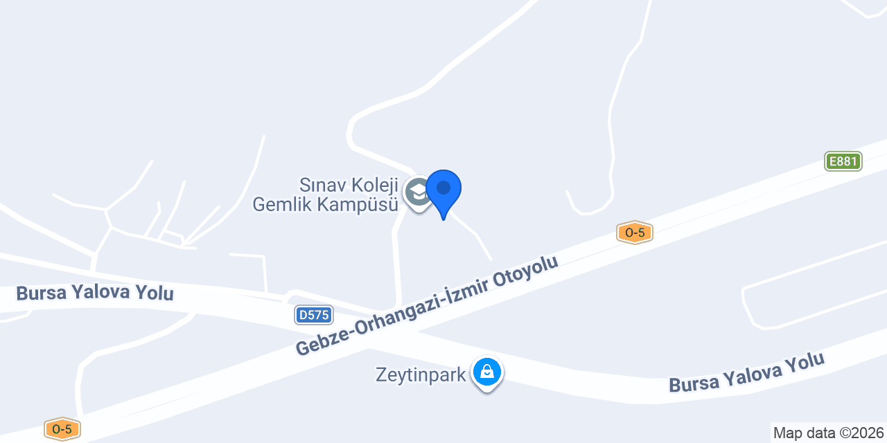Bursa Çocuk Üniversitesi Gemlik Kampüsü konumu