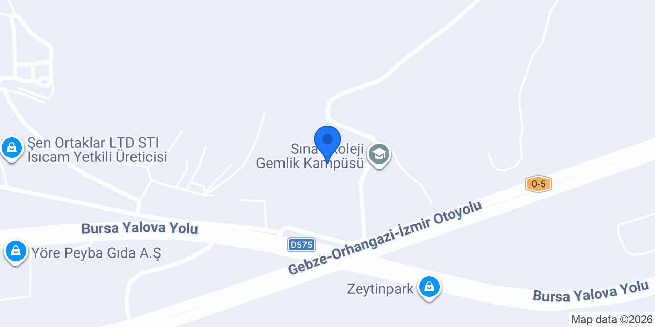Bursa Beton Gemlik Tesisi konumu