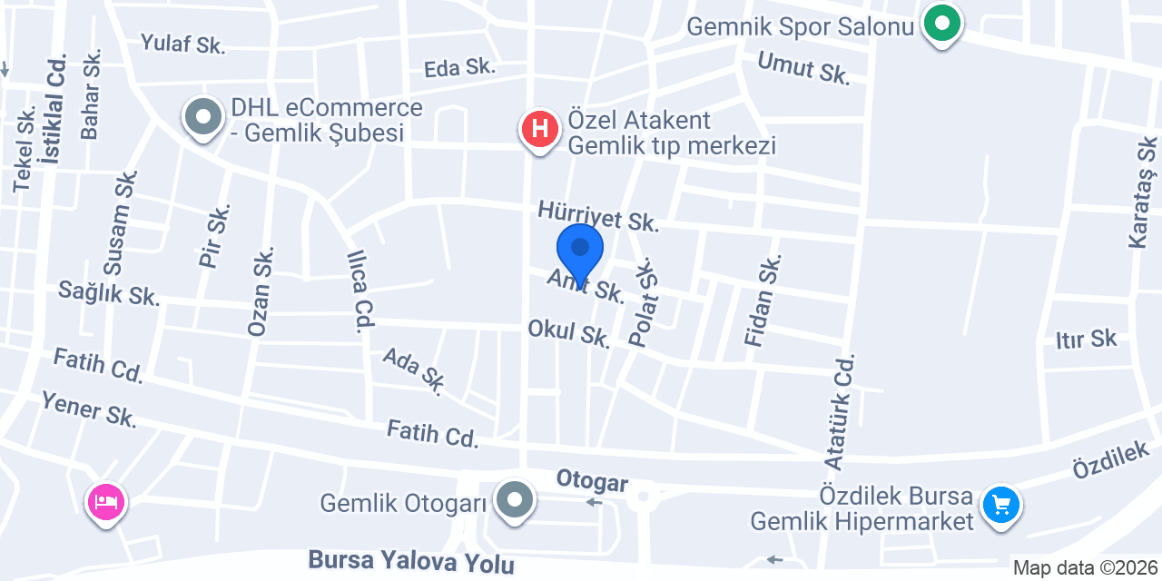 Av. Gizem Kılıç Öztürk konumu