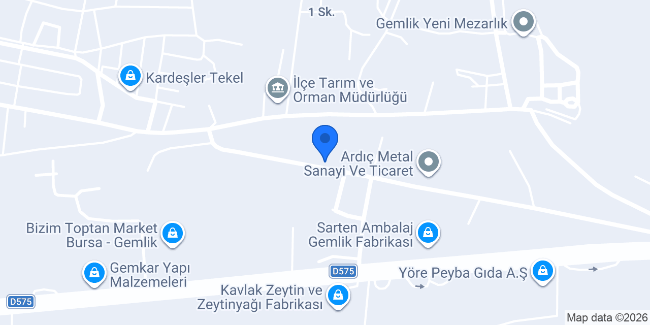 Gemlik Birlik Gıda Dış Ticaret konumu