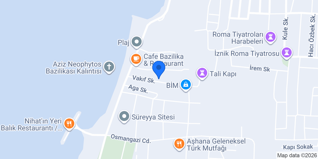 İznik Vakfı Atölyeler konumu