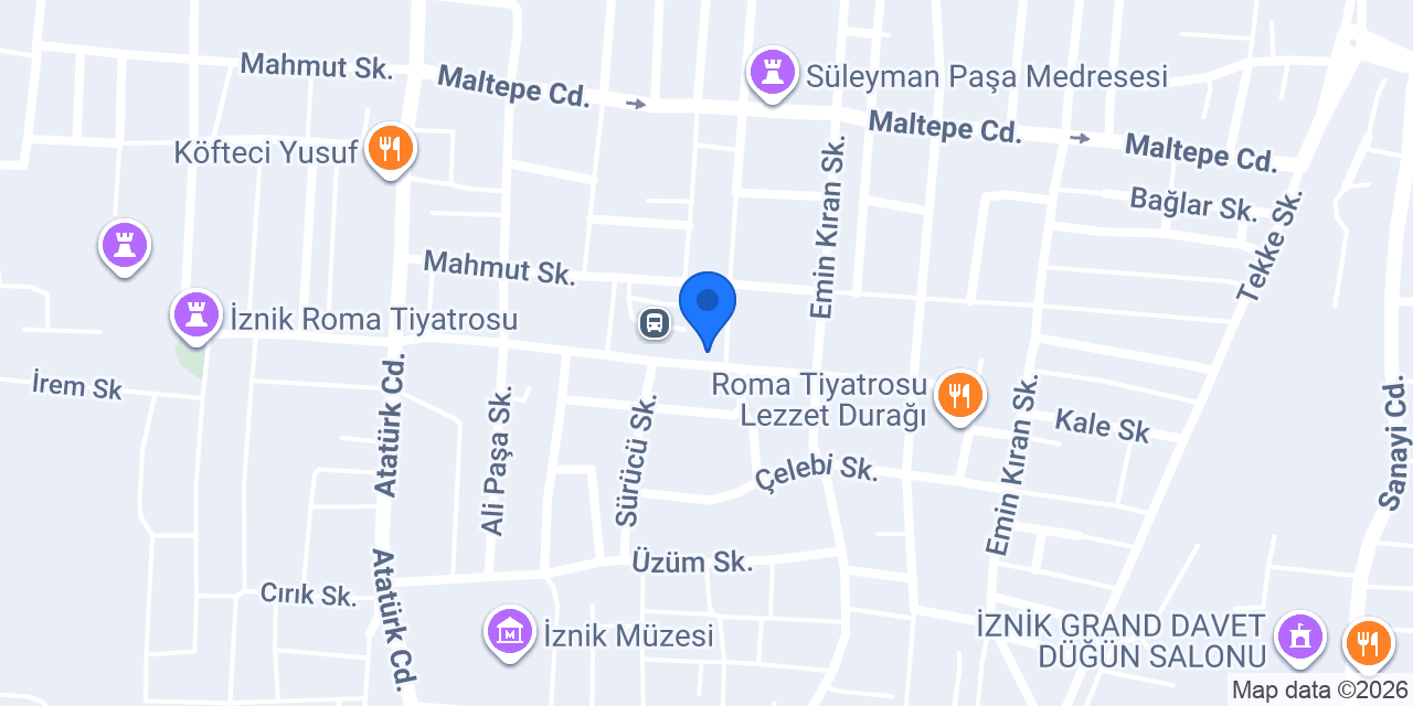İznik minübüs koop. konumu