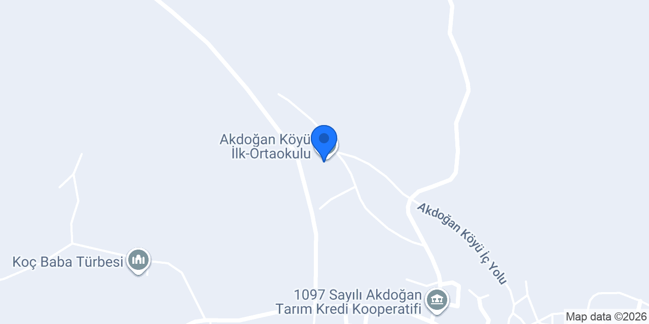 Akdoğan Köyü İlk-Ortaokulu konumu