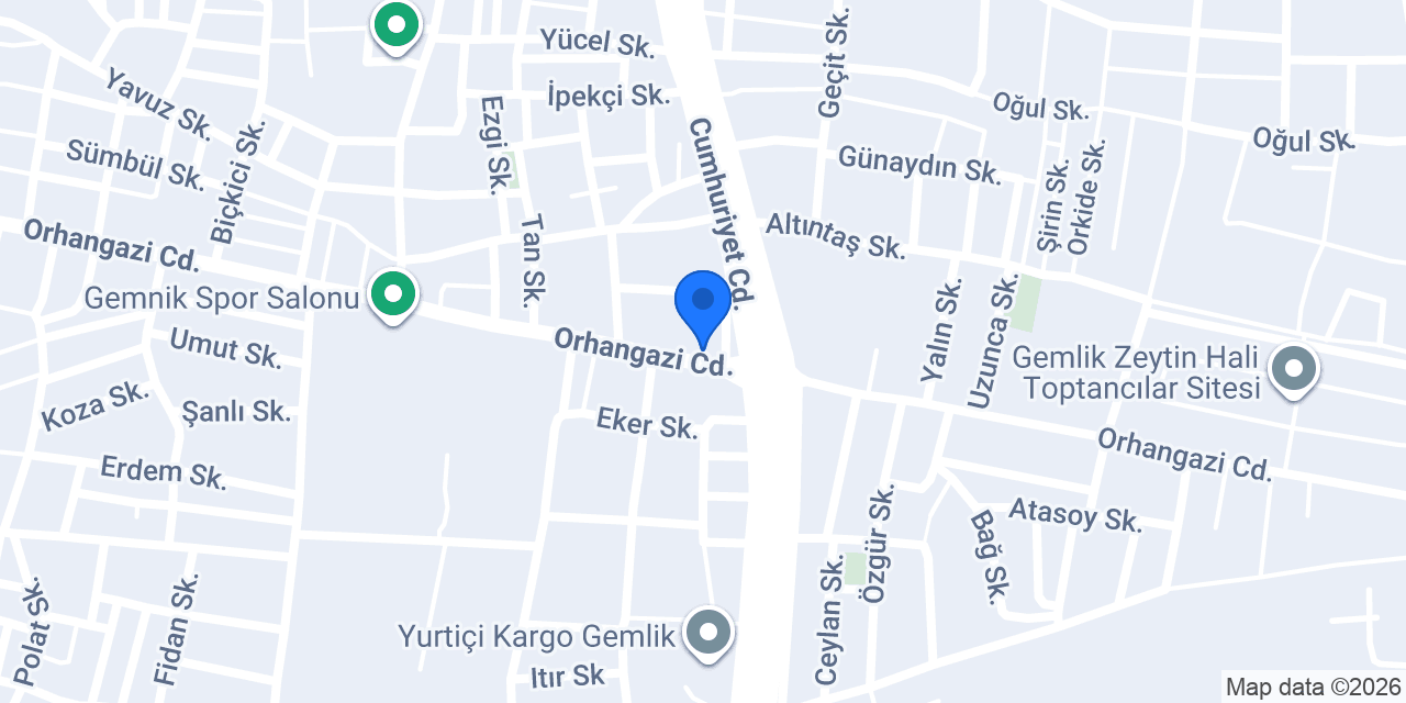 Gemlik Royal Emlak konumu
