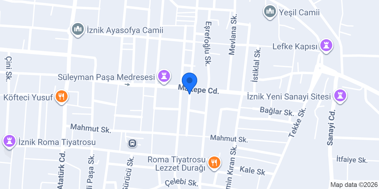 Darka Evleri İznik BURSA konumu