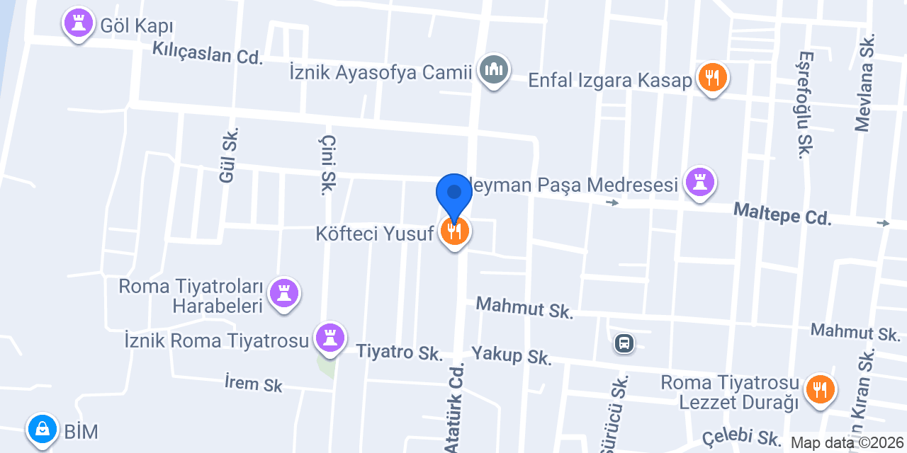 Nil çini iznik konumu