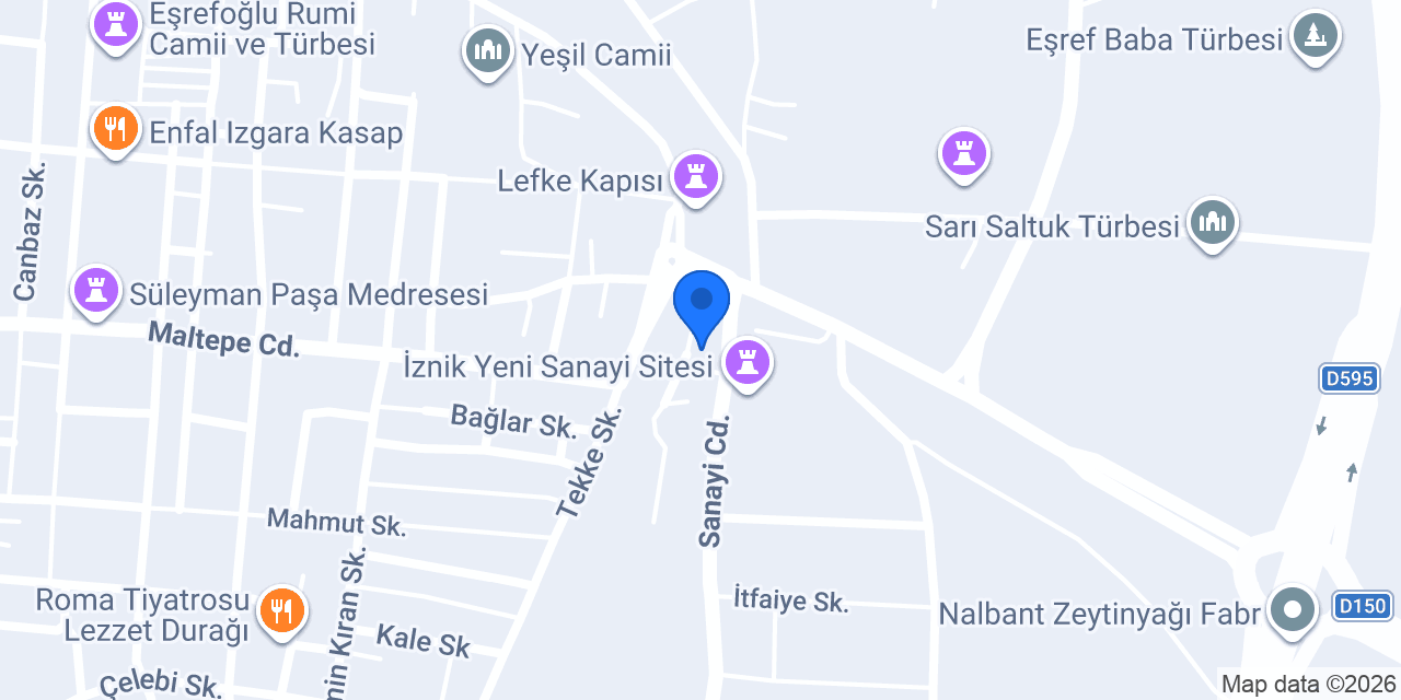 İznik Oto Ekspertiz konumu