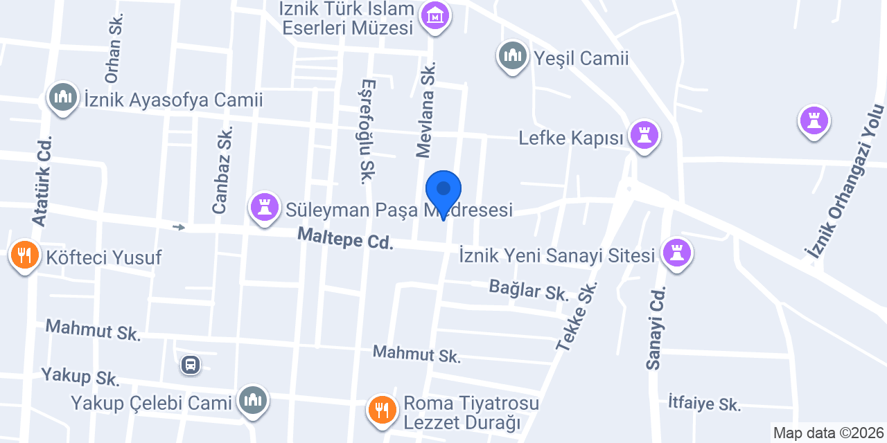 İznik Mimoza Çini konumu