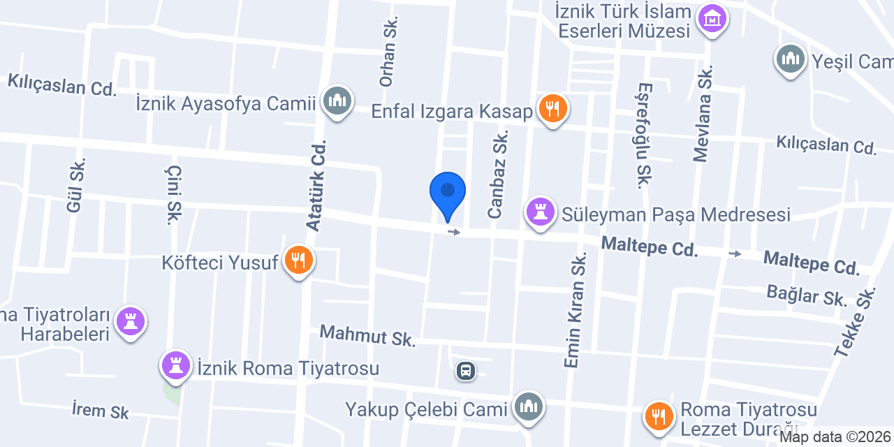 İZNİK MERKEZ EMLAK konumu