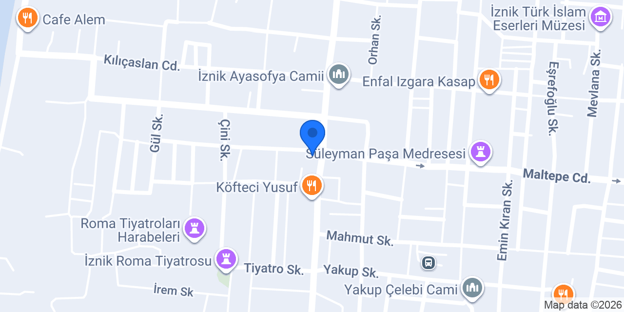 Helvacı Ali İZNİK konumu