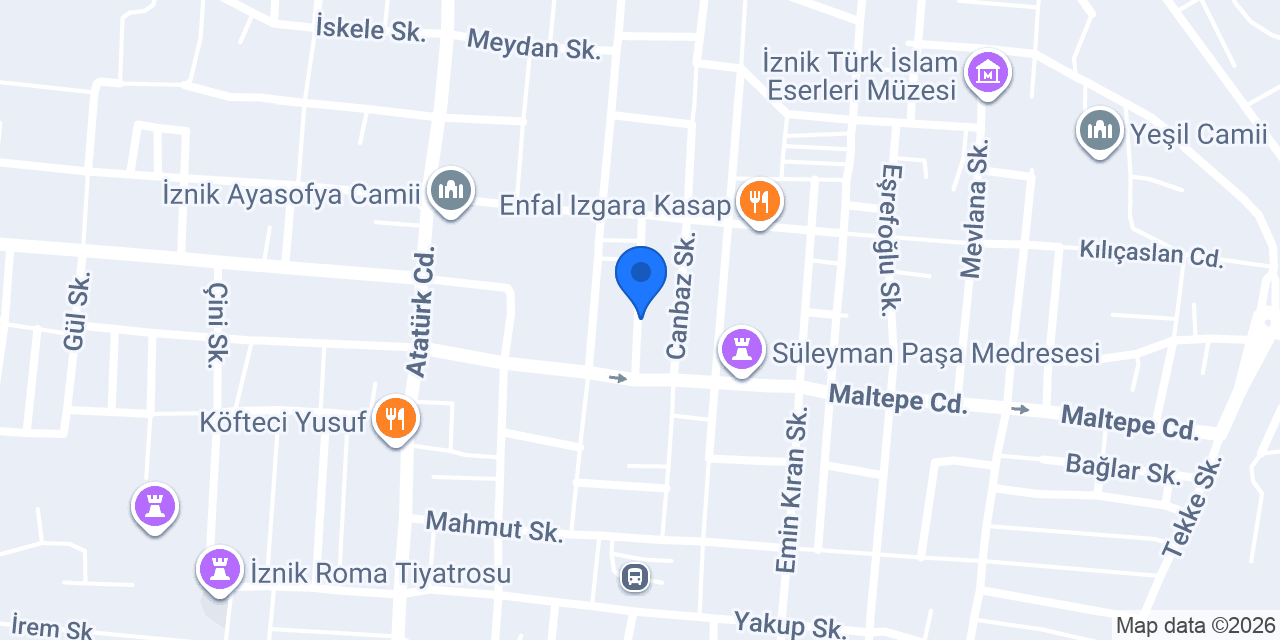 TOSTÇUM İZNİK konumu