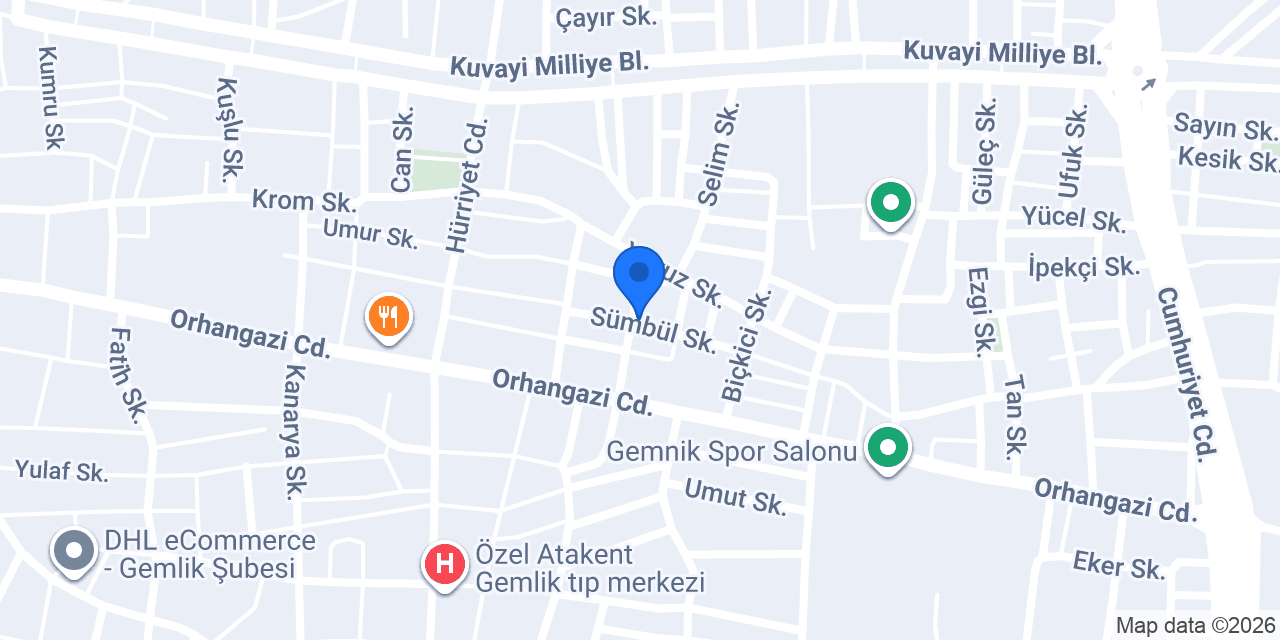 Gemlik Çelik mobilya imalatı konumu