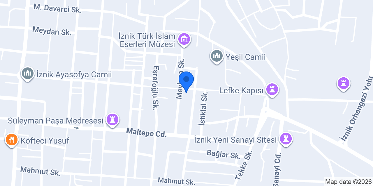 İZNİK İLÇE NÜFUS MÜDÜRLÜĞÜ konumu