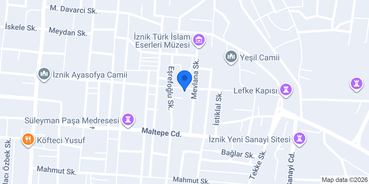 Buski İznik Şube Müdürlüğü konumu