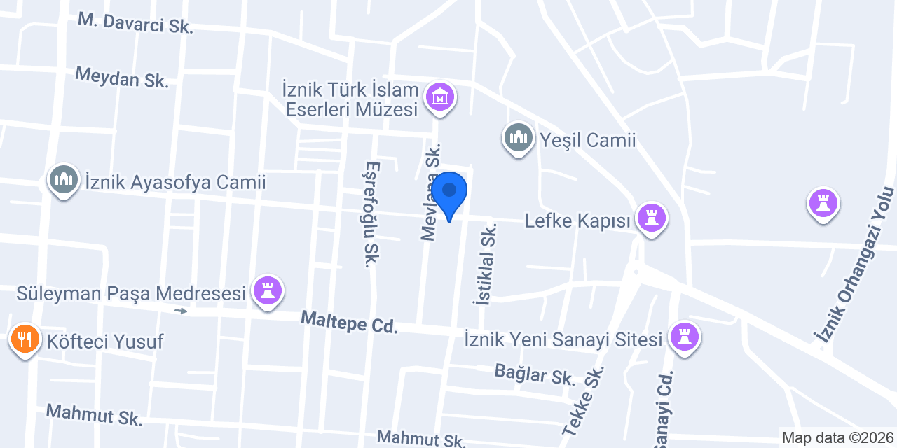 İznik Kaymakamlığı konumu