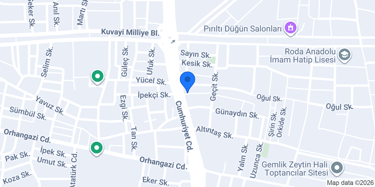 BURSA GEMLİK SAYGIN MOBİLYA konumu