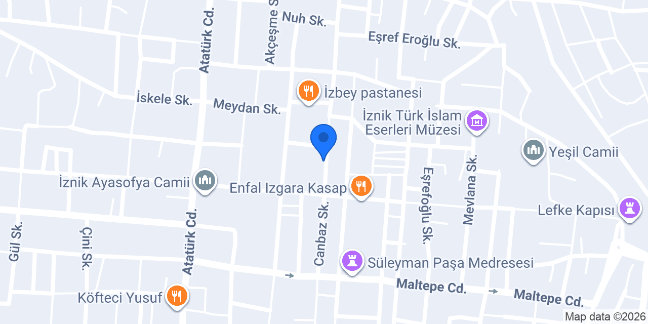 İznik Halk Eğitim Merkezi konumu
