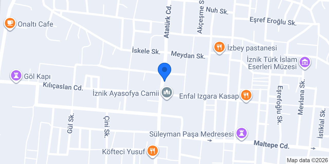 İznik Optik konumu