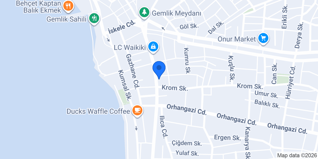 Gemlik Akademi Tozlu Sahne konumu