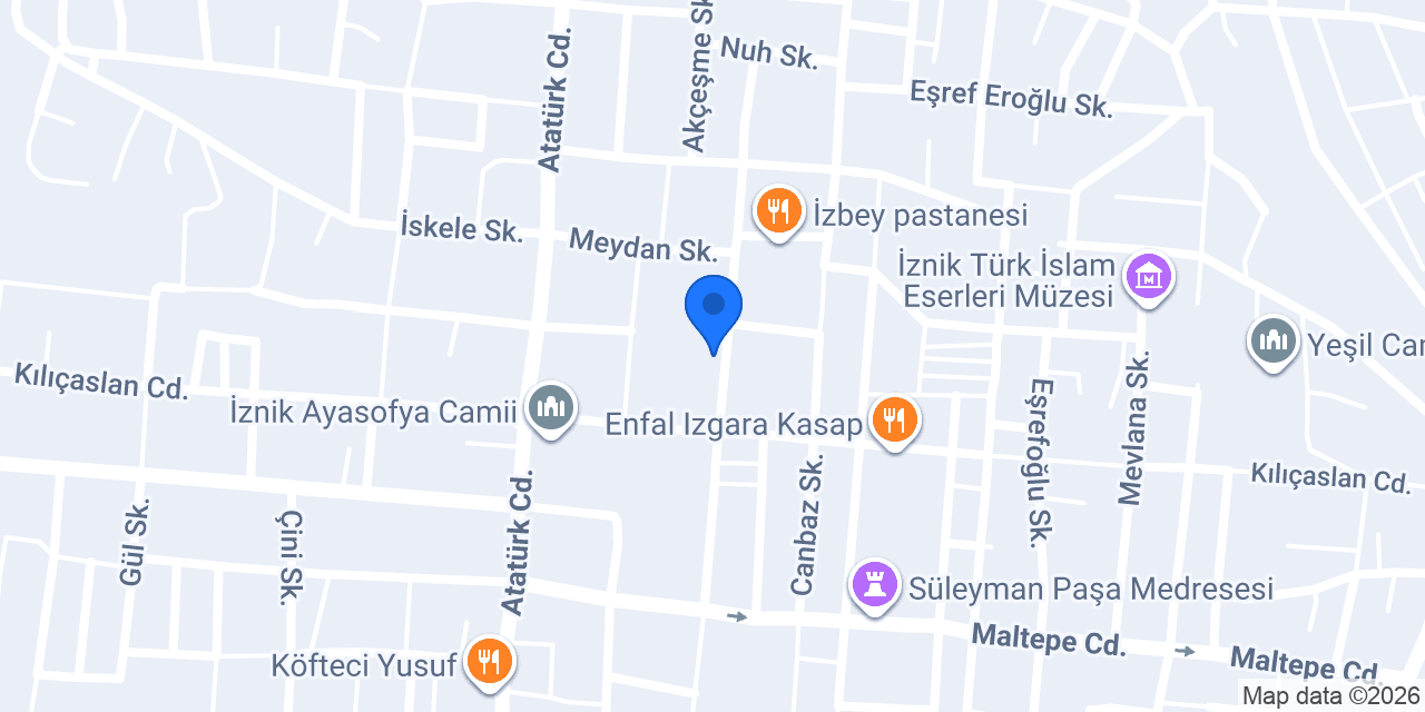 İZNİK HATIPOGLU EMLAK konumu