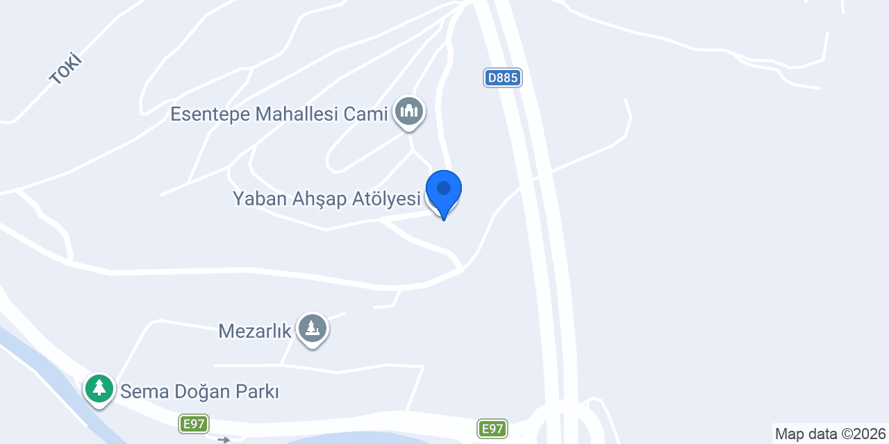 Yaban Ahşap Atölyesi konumu