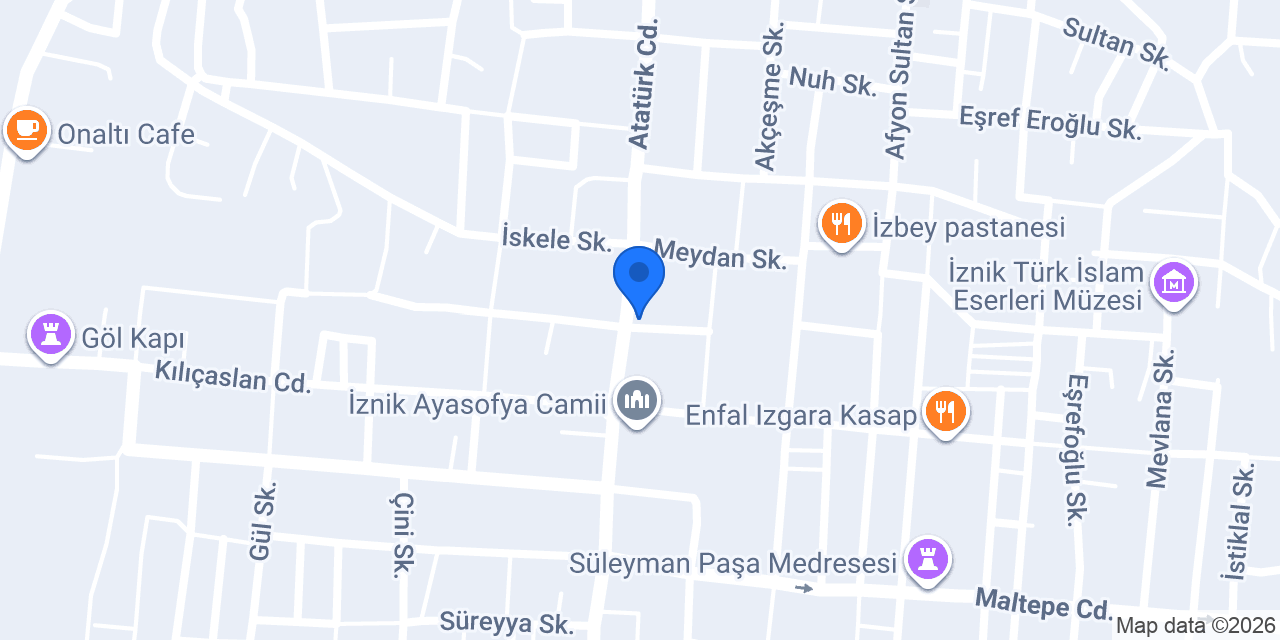 Yapı Kredi - İznik Şubesi konumu