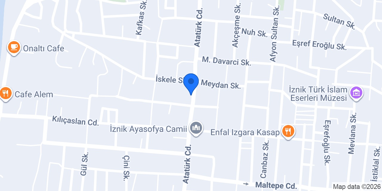 Hilal kuaför iznik konumu