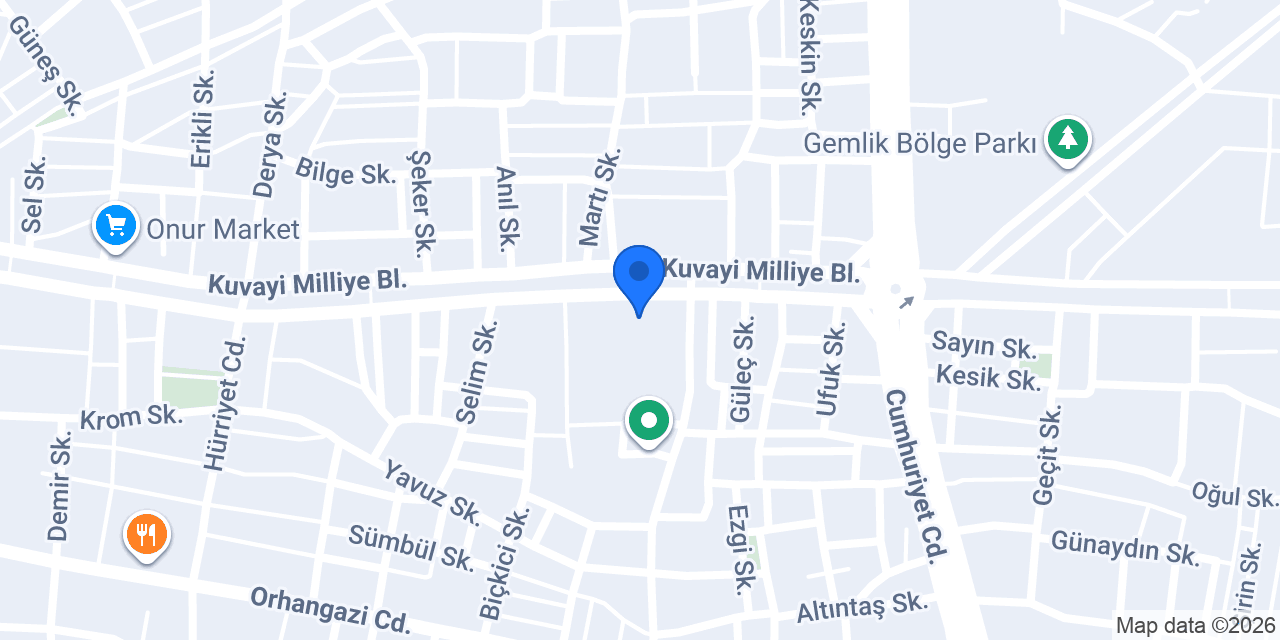 Gemlik Belediyesi konumu