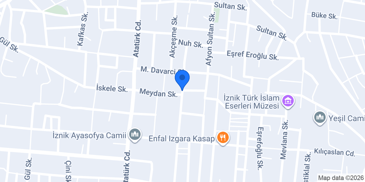 İznik Merkez Emlak konumu