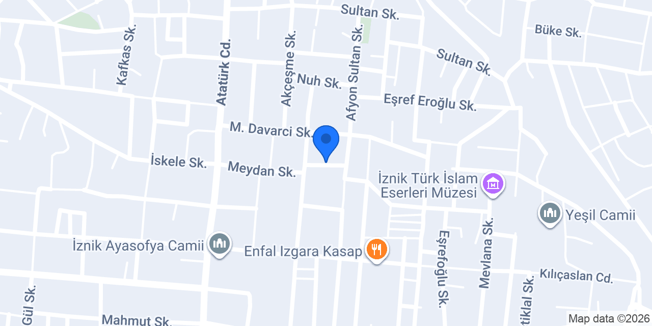 İznik Halk Kütüphanesi konumu