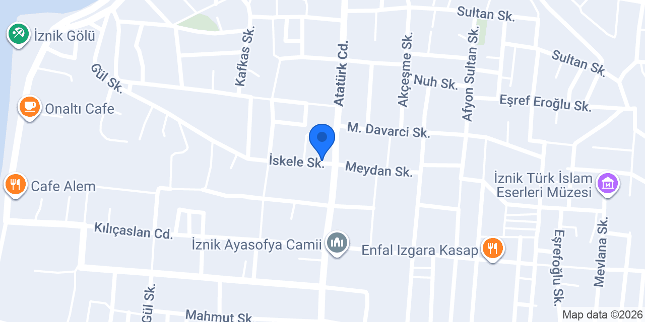 İZNİK HARİTA & PROJE konumu