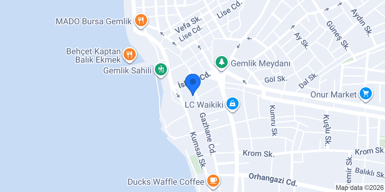 Ptt Gemlik Şubesi konumu