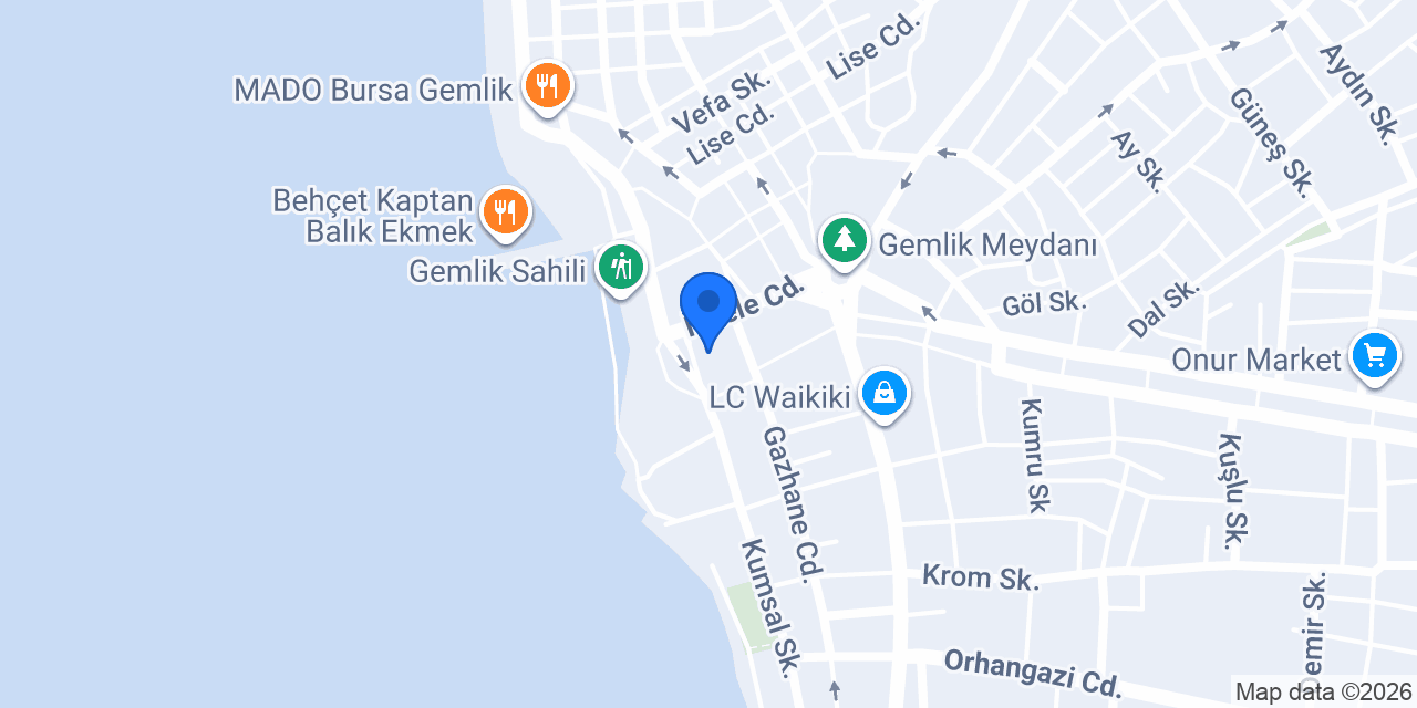 Gemlik Kaymakamlığı konumu