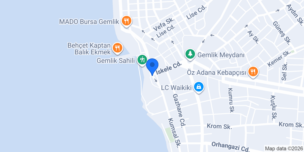 Beyza Cafe Gemlik konumu