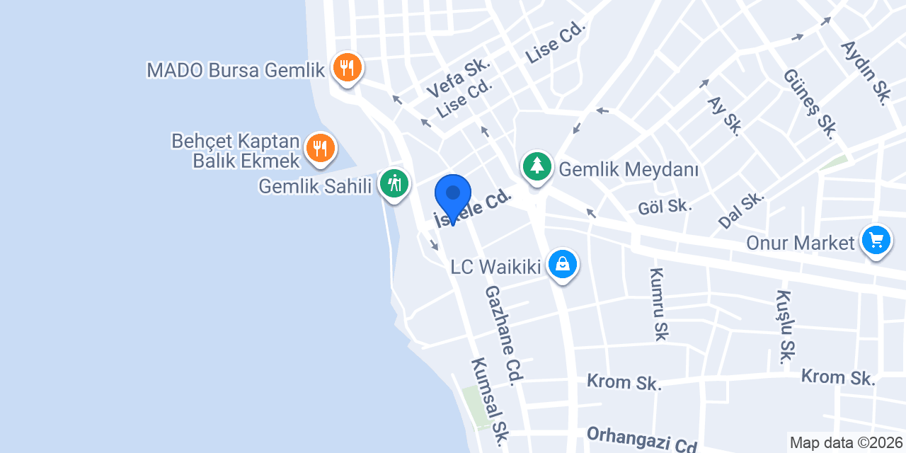 Şekerbank Gemlik Telekom konumu