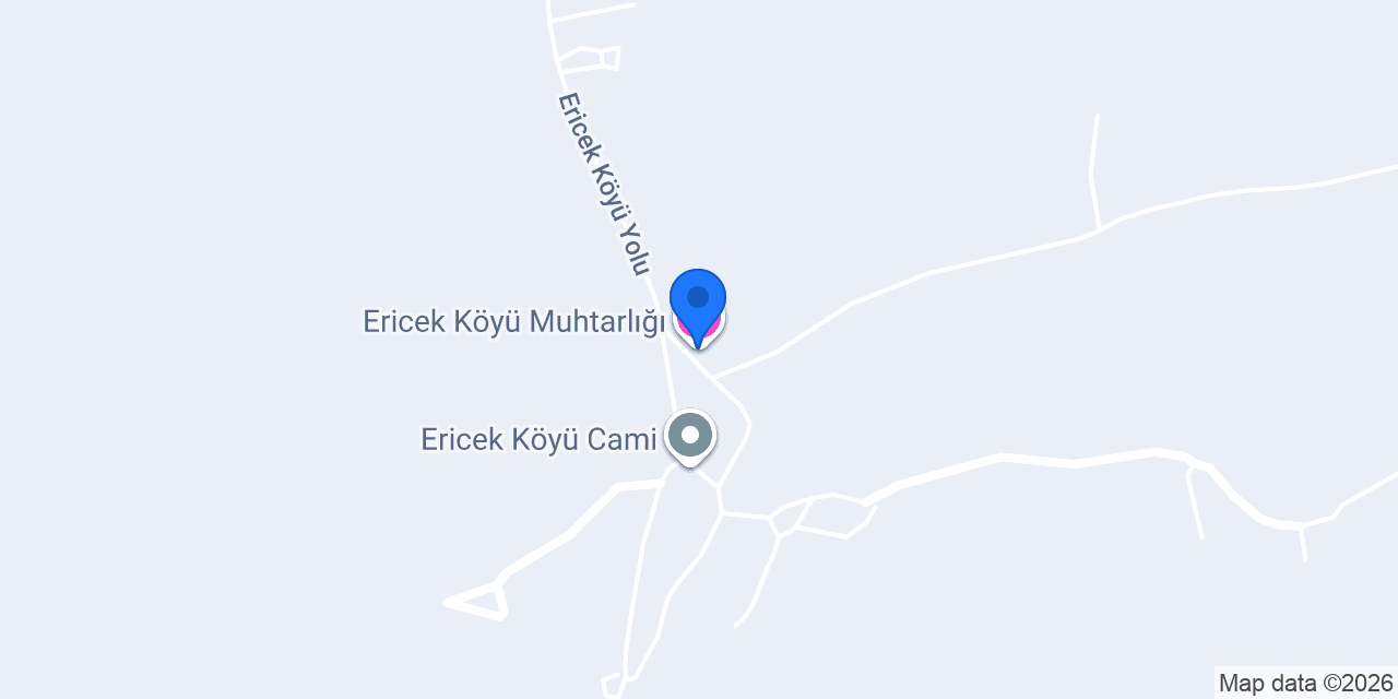 Ericek Köyü Muhtarlığı konumu