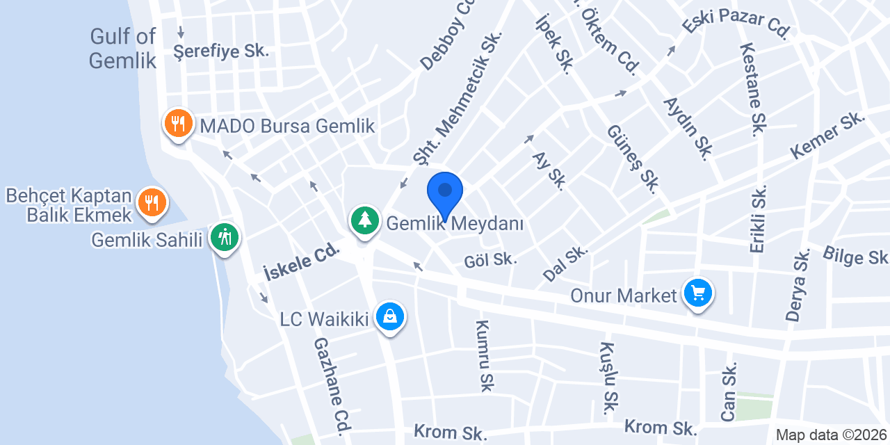 Gemlik Körfez Sürücü Kursu konumu